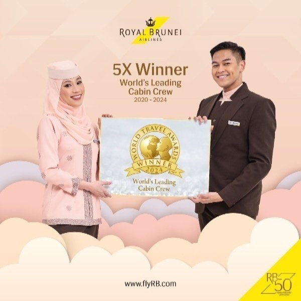 Royal Brunei Airlines Wins Prestigious 'World's Leading Cabin Crew' Award for Fifth Consecutive Year